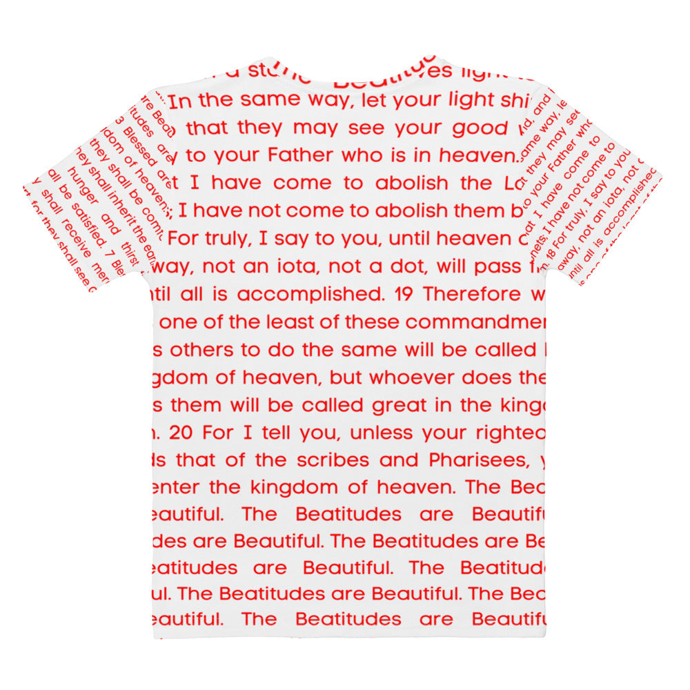 The Beatitudes All Over Print Women's T-shirt