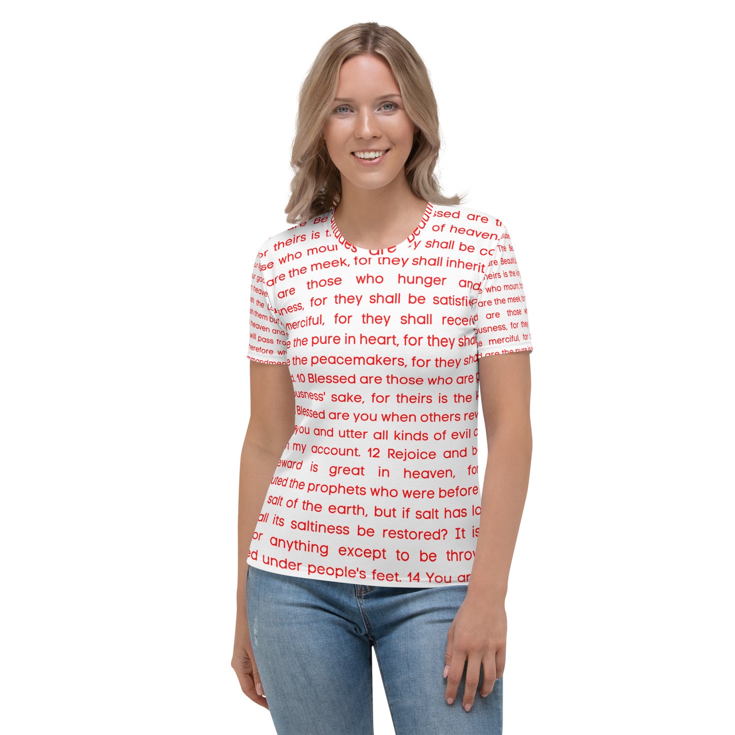 The Beatitudes All Over Print Women's T-shirt