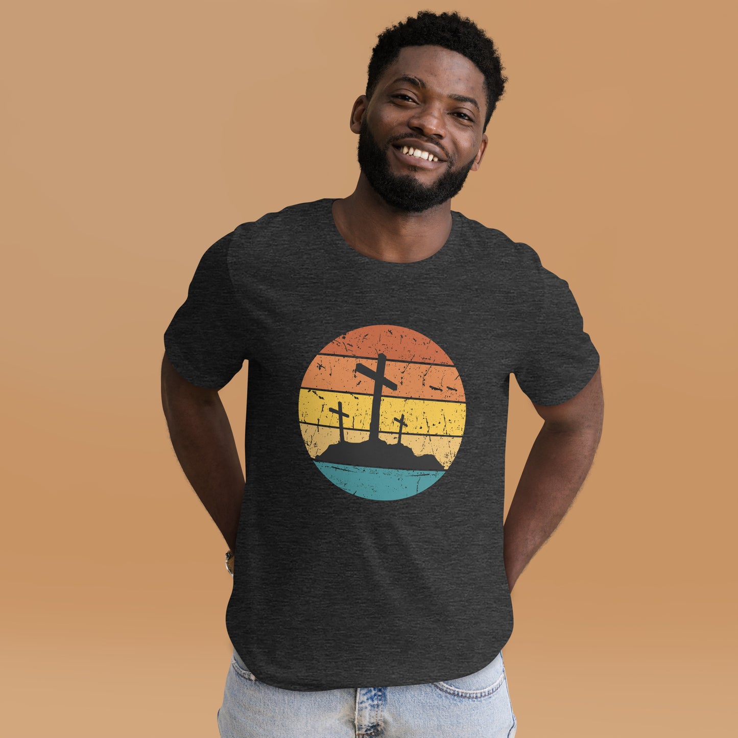 Cross Retro Sunset Unisex t-shirt