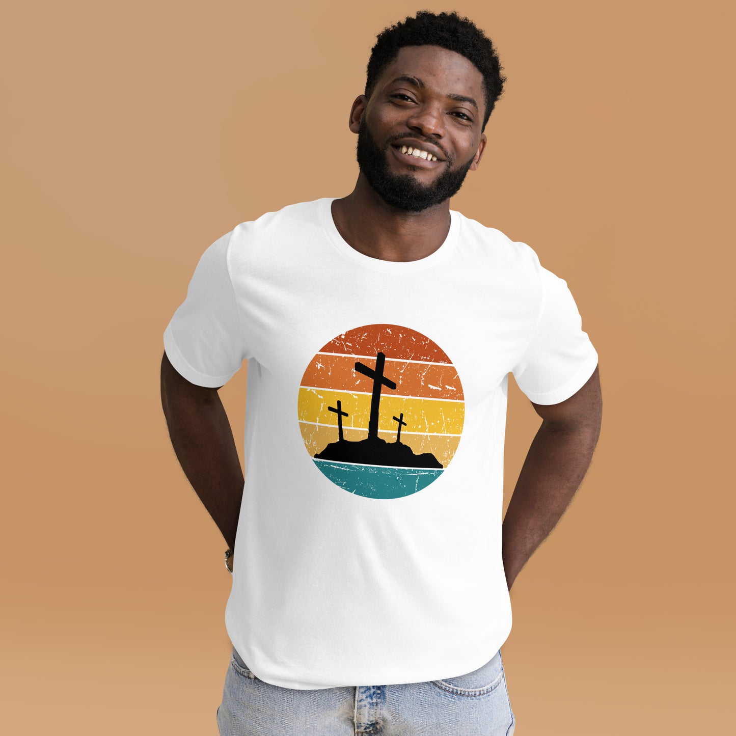 Cross Retro Sunset Unisex t-shirt